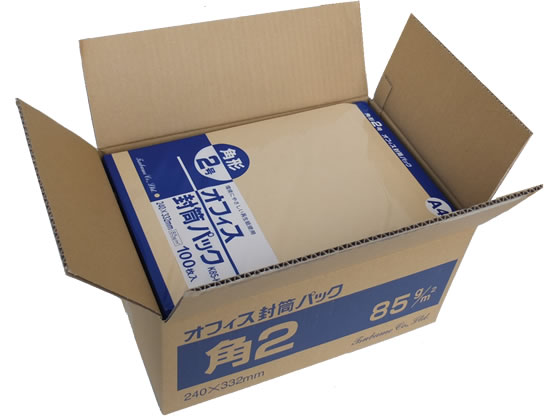 クラフト封筒 角2 85g/㎡ 500枚 K85-K2 1箱(ご注文単位1箱)【直送品】