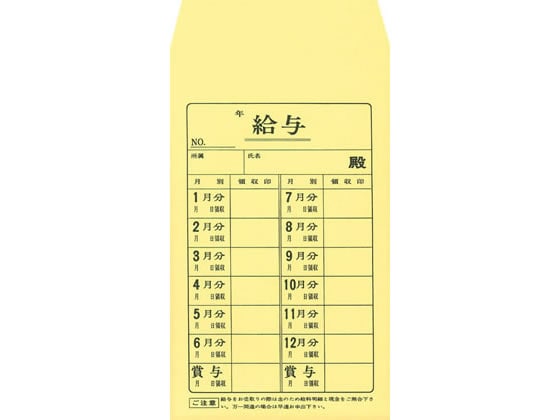 日本法令 給料袋 給与10 1パック(ご注文単位1パック)【直送品】
