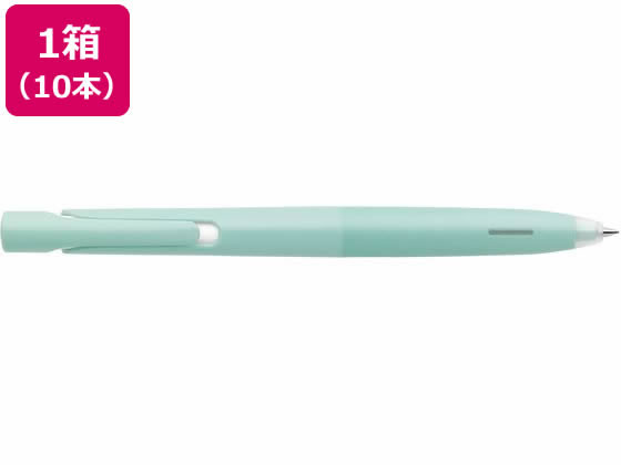 ゼブラ エマルジョンボールペン ブレン 0.7mm ミントグリーン軸黒10本 1箱(ご注文単位1箱)【直送品】