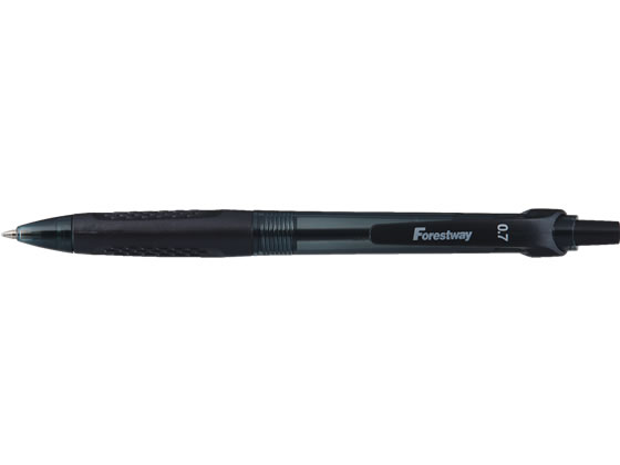 Forestway ノック式油性ボールペン 0.7mm 黒 1本(ご注文単位1本)【直送品】