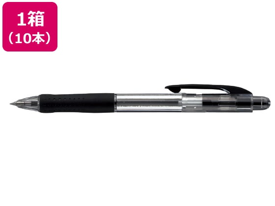 三菱鉛筆 Very楽ノック 極細 0.5mm 黒 10本 SN10005.24 1箱(ご注文単位1箱)【直送品】