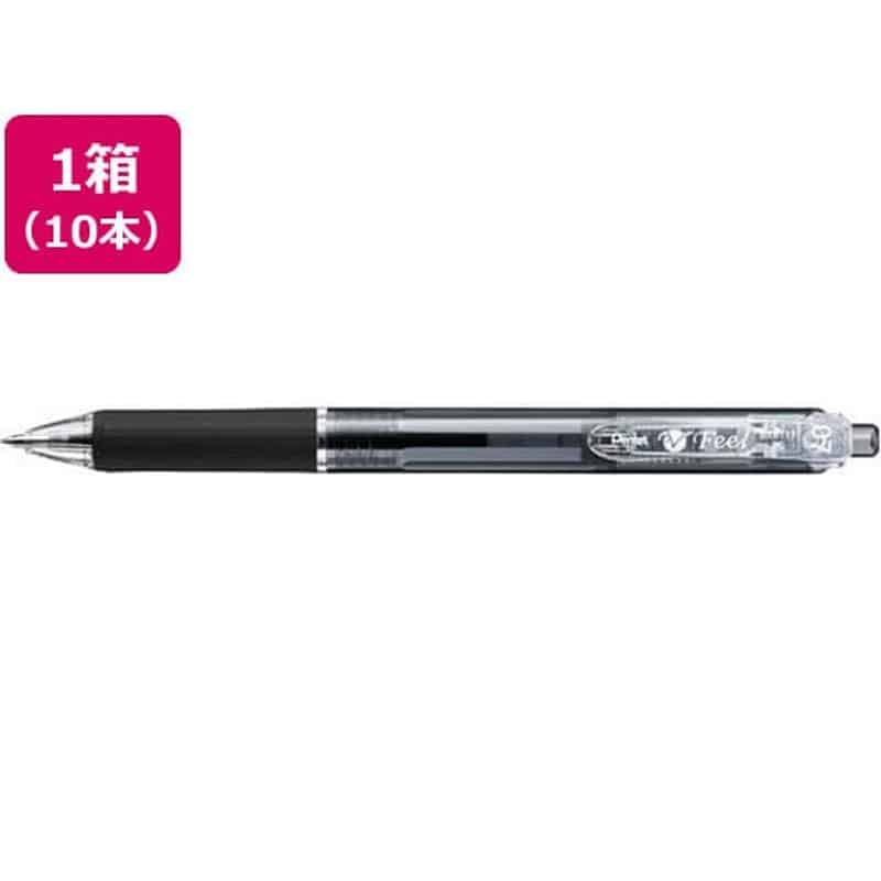 ぺんてる 油性ボールペン ビクーニャ・フィール0.7mm黒 10本 1箱(ご注文単位1箱)【直送品】