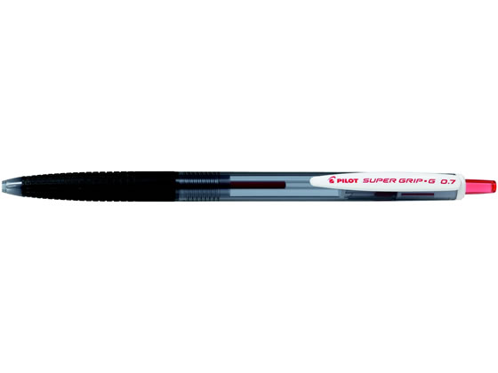 パイロット スーパーグリップGノック式 0.7mm 細字 赤 1本(ご注文単位1本)【直送品】