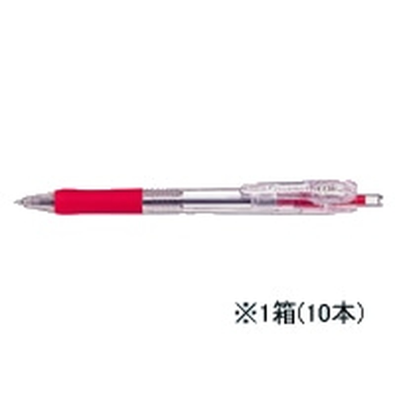 ゼブラ タプリクリップ 0.5 ボールペン 赤 10本 BNS5-R 1箱（ご注文単位1箱)【直送品】