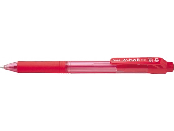 ぺんてる 油性ボールペンドットイーボール1.0中字 赤 BK130-B 1本(ご注文単位1本)【直送品】