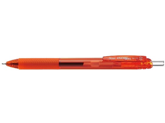 ぺんてる エナージェルエス 0.5mm 黒 オレンジ軸 BLN125F-A 1本(ご注文単位1本)【直送品】