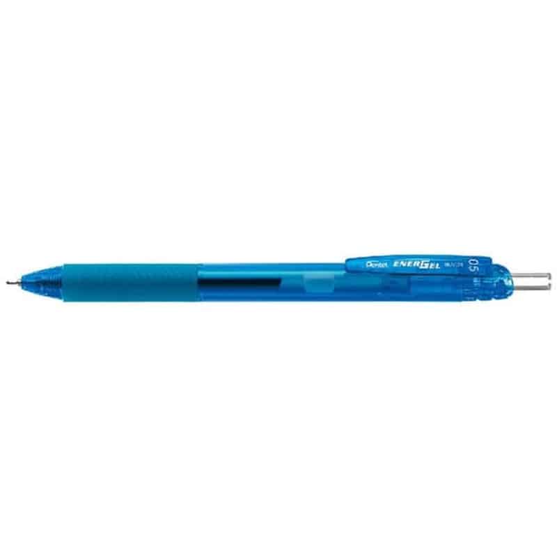 ぺんてる エナージェルエス 0.5mm 黒 スカイブルー軸 BLN125S-A 1本(ご注文単位1本)【直送品】