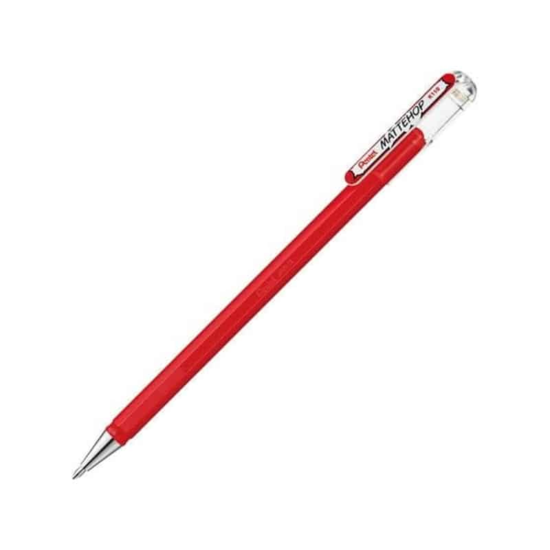 ぺんてる ゲルボールペン マットホップ 1.0mm レッド K110-VB 1本(ご注文単位1本)【直送品】