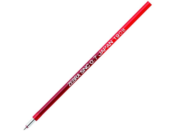 ゼブラ エマルジョンボールペン替え芯SNC-0.7芯 赤 RSNC7-R 1本(ご注文単位1本)【直送品】