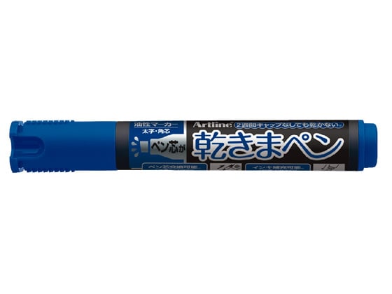 シヤチハタ 乾きまペン 太字・角芯 青 K-199N 1本(ご注文単位1本)【直送品】