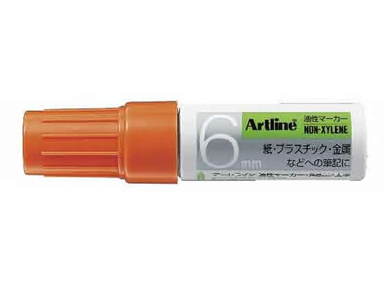 シヤチハタ アートライン 油性マーカー角 6mm 橙色 K-50ダイダイイロ 1本(ご注文単位1本)【直送品】