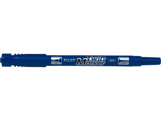 パイロット 油性ツインマーカー 細・極細 ブルー 10本 MEF-12EU-L 1箱(ご注文単位1箱)【直送品】