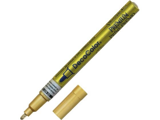 マービー 油性 メタリックマーカー デコカラープレミアム ゴールド 細字 1本(ご注文単位1本)【直送品】