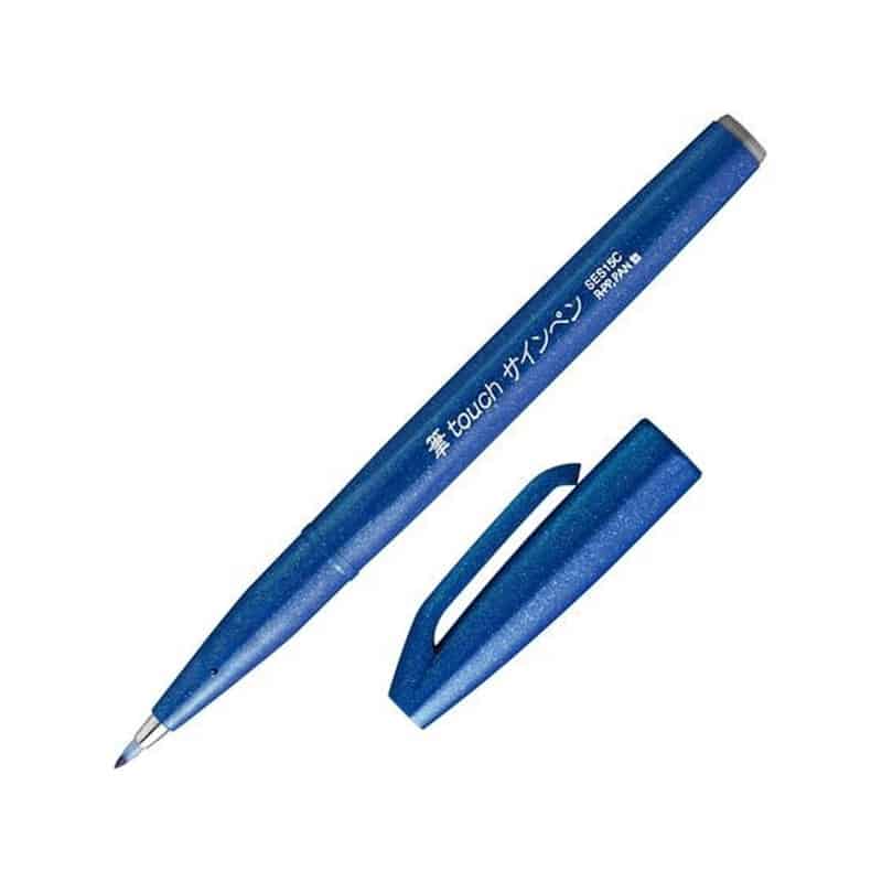 ぺんてる 筆touchサインペン ブルー SES15C-C 1本（ご注文単位1本)【直送品】