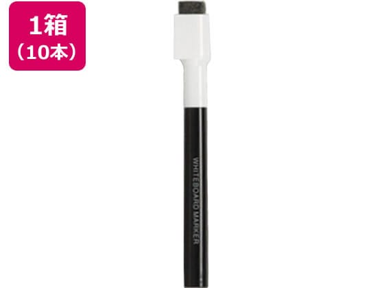アスカ ホワイトボードマーカー 黒 10本 WM10 1箱(ご注文単位1箱)【直送品】