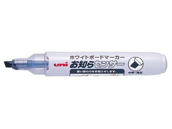 三菱鉛筆 ホワイトボードマーカーお知らセンサー中字角芯 黒 10本 1箱(ご注文単位1箱)【直送品】