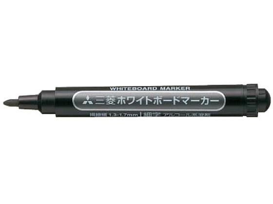 三菱鉛筆 ホワイトボードマーカー 細字丸芯 黒 PWB2M.24 1本(ご注文単位1本)【直送品】