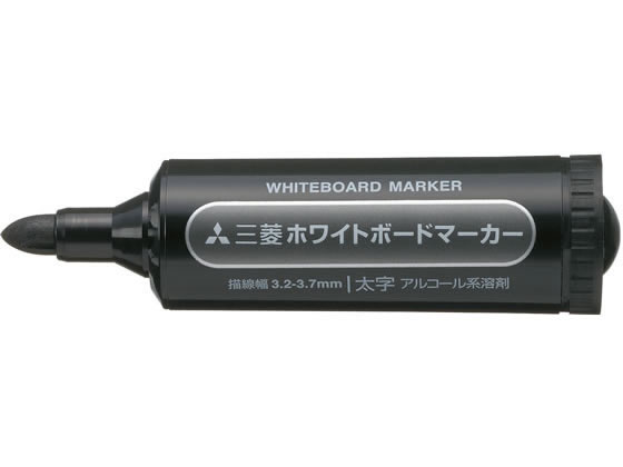 三菱鉛筆 ホワイトボードマーカー 太字 黒 PWB7M.24 1本(ご注文単位1本)【直送品】