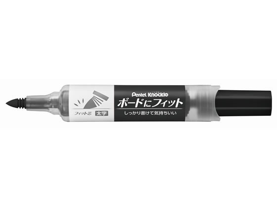 ぺんてる ノックル ボードにフィット ソフト丸芯 黒 EMWL5BF-A 1本(ご注文単位1本)【直送品】