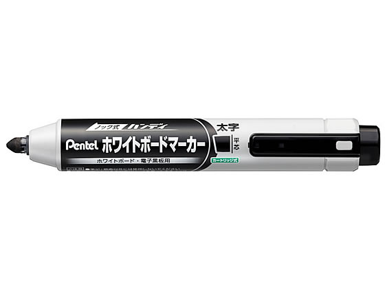 ぺんてる ハンディ ホワイトボードマーカー平芯太字 黒 MWXN6M-A 1本(ご注文単位1本)【直送品】