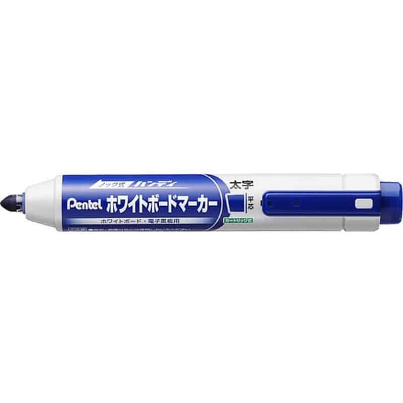 ぺんてる ハンディ ホワイトボードマーカー平芯太字 青 MWXN6M-C 1本（ご注文単位1本)【直送品】