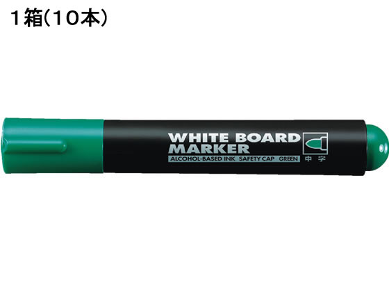 コクヨ ホワイトボードマーカー 中字 緑 10本 PM-B102G 1箱(ご注文単位1箱)【直送品】