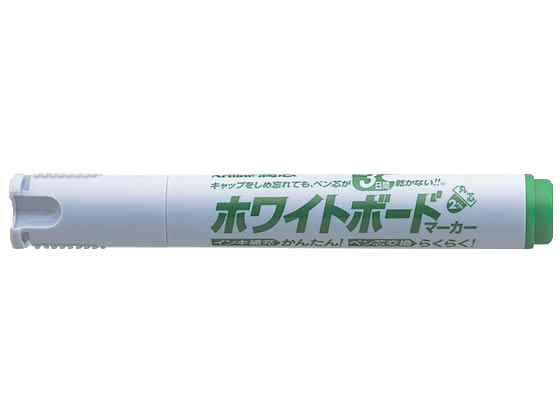 シヤチハタ アートライン 潤芯ホワイトボードマーカー 丸芯 緑 K-527 1本(ご注文単位1本)【直送品】