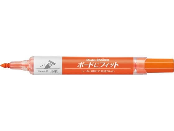ぺんてる ノックル ボードにフィット 中字 橙 XEMWL5SBFF 1本(ご注文単位1本)【直送品】