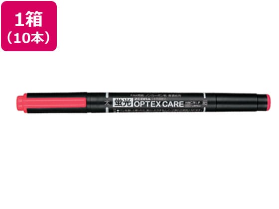 ゼブラ 蛍光オプテックスケア ピンク 10本 WKCR1-P 1箱(ご注文単位1箱)【直送品】