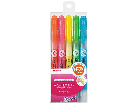 ゼブラ 蛍光オプテックス1 EZ 5色セット WKS11-5C 1セット(ご注文単位1セット)【直送品】