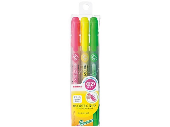 ゼブラ 蛍光オプテックス2 EZ 3色セット WKT11-3C 1セット(ご注文単位1セット)【直送品】