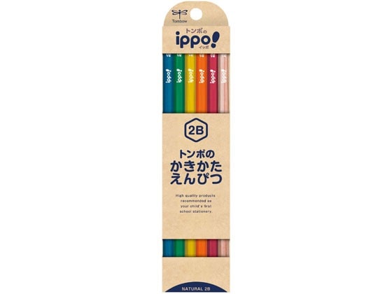 トンボ鉛筆 ippo!かきかたえんぴつ 12本 ナチュラル 2B 1打（ご注文単位1打)【直送品】