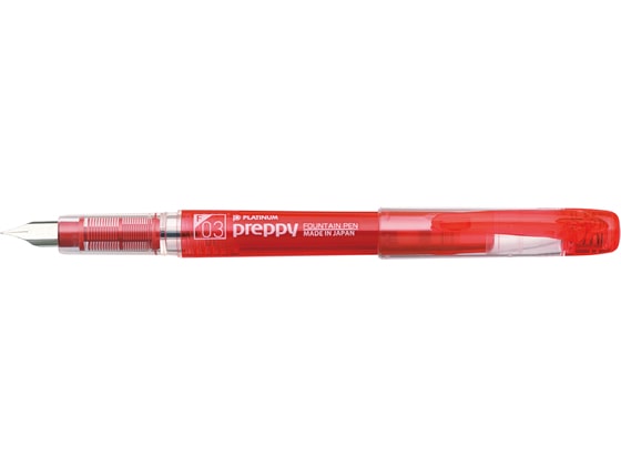 >プラチナ Preppy 万年筆(03)細字F レッド PSQ-300パック#11 1本（ご注文単位1本)【直送品】