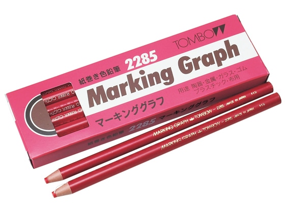 トンボ鉛筆 マーキンググラフ 赤 12本 2285-25 1打(ご注文単位1打)【直送品】