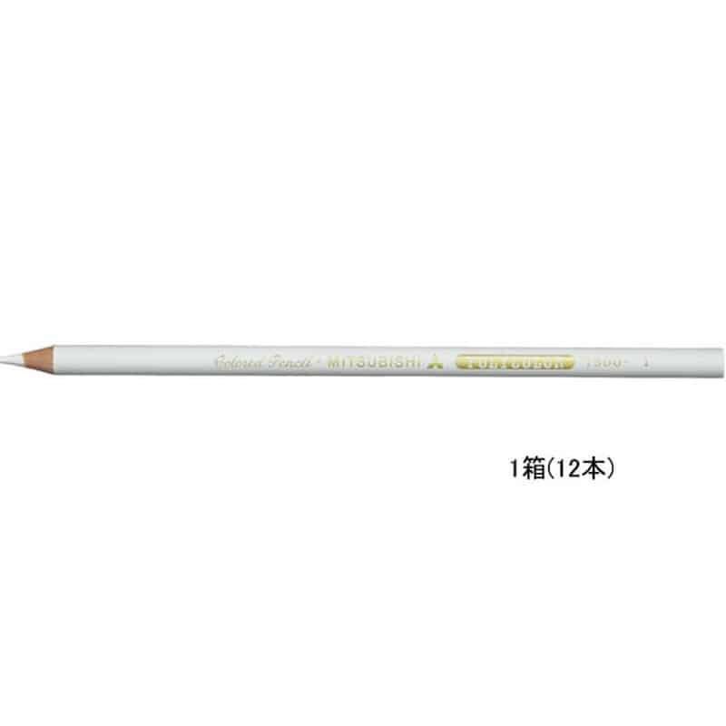 三菱鉛筆 ポリカラー(色鉛筆) 白 12本 K7500.1 1打（ご注文単位1打)【直送品】