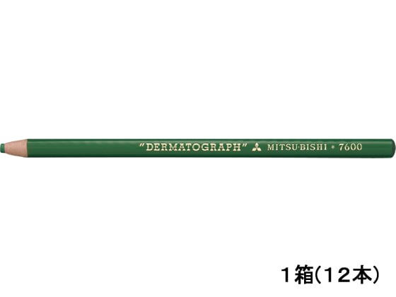 三菱鉛筆 油性ダーマトグラフ 緑 12本入 K7600.6 1打(ご注文単位1打)【直送品】