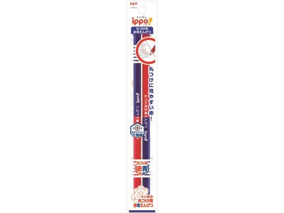 トンボ鉛筆 ippo!丸つけ用赤青えんぴつ 2本パック BCA-261 1パック(ご注文単位1パック)【直送品】