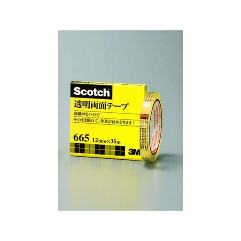 3M スコッチ透明両面テープ 665-3-12 1個（ご注文単位1個)【直送品】