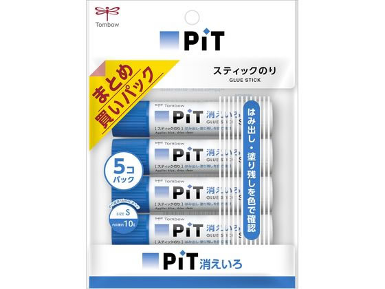 トンボ鉛筆 消えいろピットS 10g 5本パック HCA-513 1パック(ご注文単位1パック)【直送品】