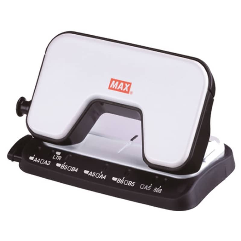 マックス 軽あけパンチ SCOOVA 15枚あけ ホワイト DP-15T／W 1個（ご注文単位1個)【直送品】