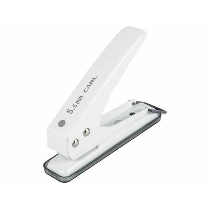 カール事務器 1穴パンチ ホワイト 穴径5.5mm SD-155-W 1個（ご注文単位1個)【直送品】