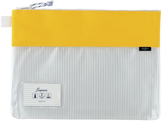 セキセイ セグレス メッシュケース A4タイプ イエロー AZ-2327-50 1個(ご注文単位1個)【直送品】