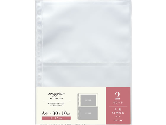 リヒトラブ myfa コレクションポケット 2ポケット 10枚 N-3302 1組(ご注文単位1組)【直送品】