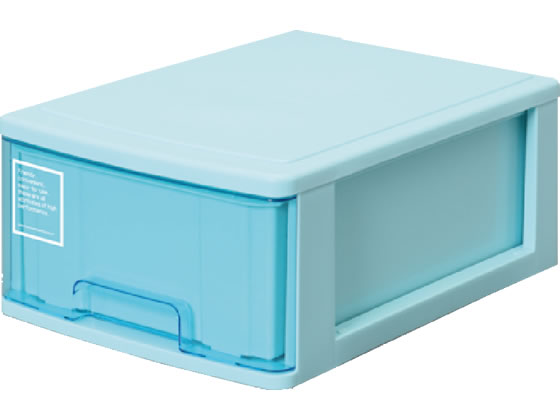 サンコープラスチック A4レターケース深型1段 シルキー410 ブルー 1個(ご注文単位1個)【直送品】