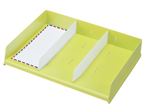 リヒトラブ フリーサイズレタートレー 黄緑 A7312-6 1セット(ご注文単位1セット)【直送品】
