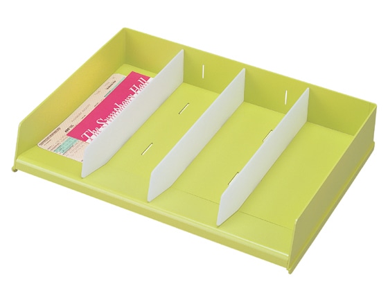 リヒトラブ フリーサイズレタートレー 黄緑 A7312-6 1セット(ご注文単位1セット)【直送品】