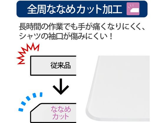 プラス ななめカット デスクマット OAタイプエコノミー 1590×690 1枚(ご注文単位1枚)【直送品】
