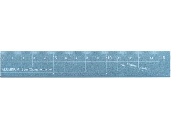 クツワ アルミ定規 15cm ブルー XS03BL 1本(ご注文単位1本)【直送品】