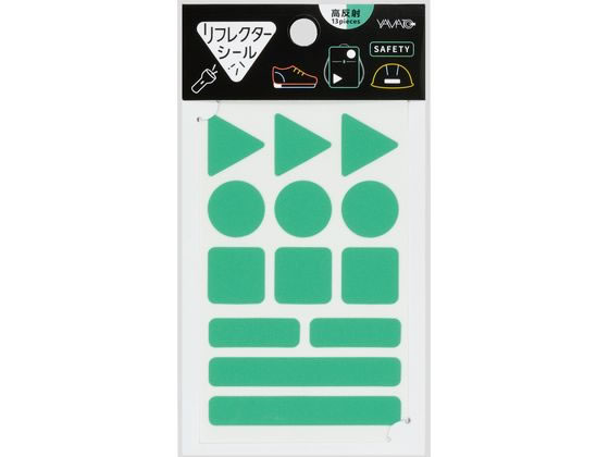 ヤマト リフレクターシール ライトグリーン 13片 REF-LGR 1シート(ご注文単位1シート)【直送品】