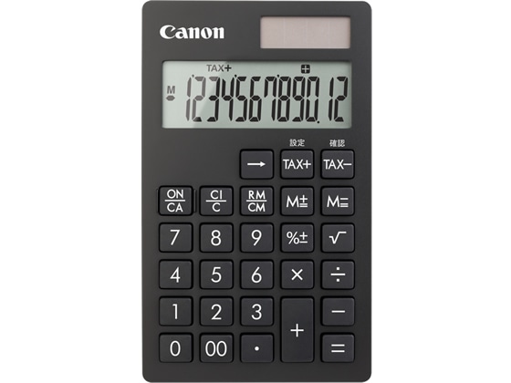 キヤノン カラー手帳電卓 12桁 黒 KS-12T-BK SOB 1481C001 1台(ご注文単位1台)【直送品】